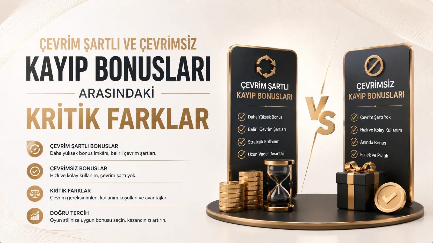 Çevrim Şartlı ve Çevrimsiz Kayıp Bonusları Arasındaki Kritik Farklar